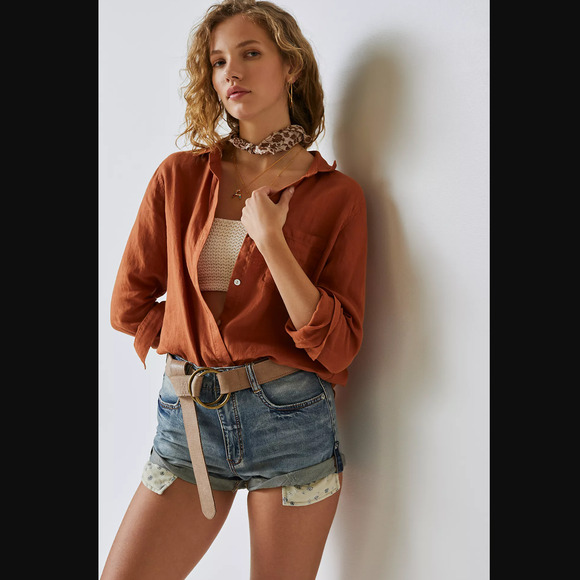 Anthropologie Pilcro Relaxed Shortie Shorts, 28P Waist - New - Picture 1 of 5